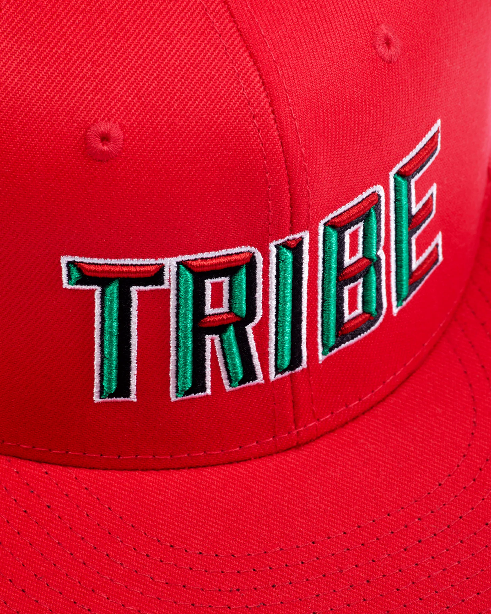 Tribe Block Snapback Red Hat - Image 3